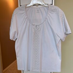 Alia Cream Lace Accent Blouse